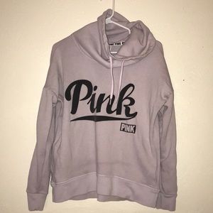 lilac colored PINK cowl neck pullover